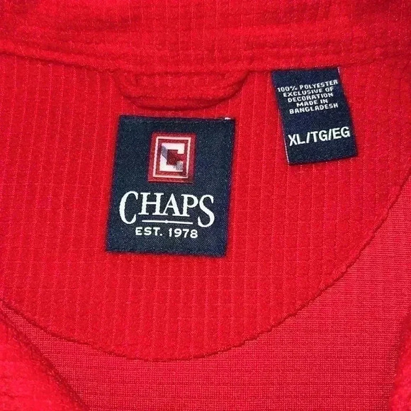 Chaps Men’s Red Pullover F7 - Picture 4 of 6
